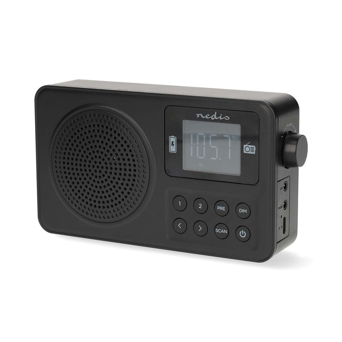 FM Radio | Portable Design | FM | Accu Powered / USB Powered | Digital | 2 W | Screen size: 1.77 " | Black White Screen | Bluetooth® | Headphone output | Alarm clock | Black