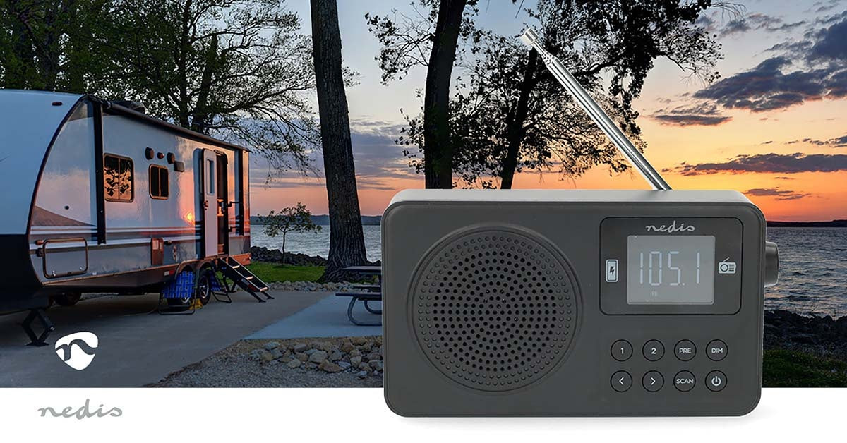 FM Radio | Portable Design | FM | Accu Powered / USB Powered | Digital | 2 W | Screen size: 1.77 " | Black White Screen | Bluetooth® | Headphone output | Alarm clock | Black