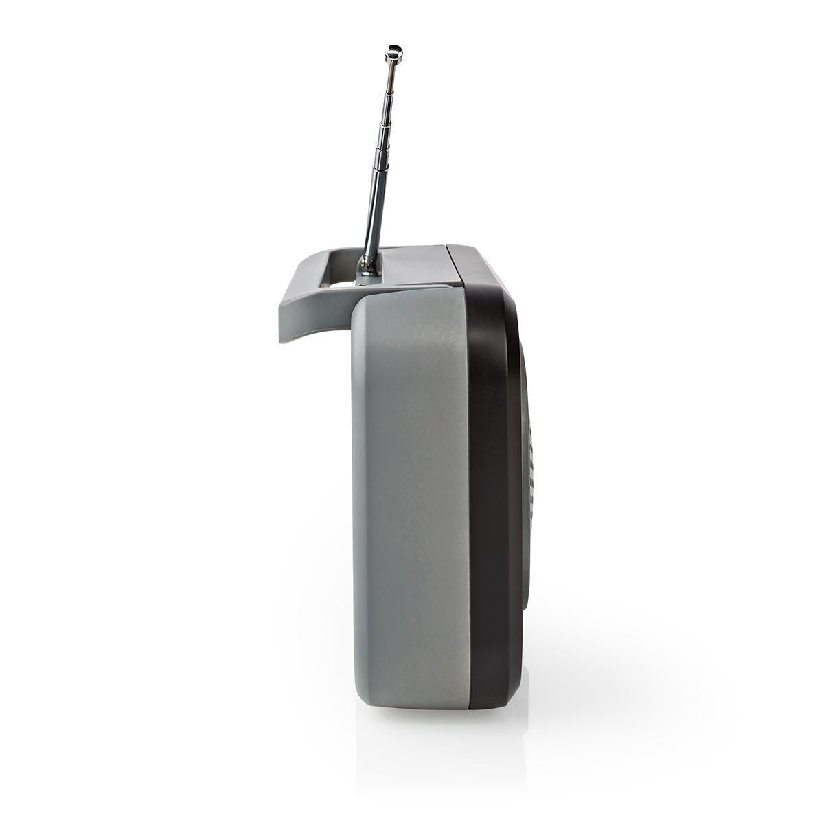 FM Radio | Portable design | AM / FM | Battery operated / Power adapter | Analog | 1.8 W| Black White Screen | Bluetooth® | Headphone jack | Carrying handle | Grey/Black