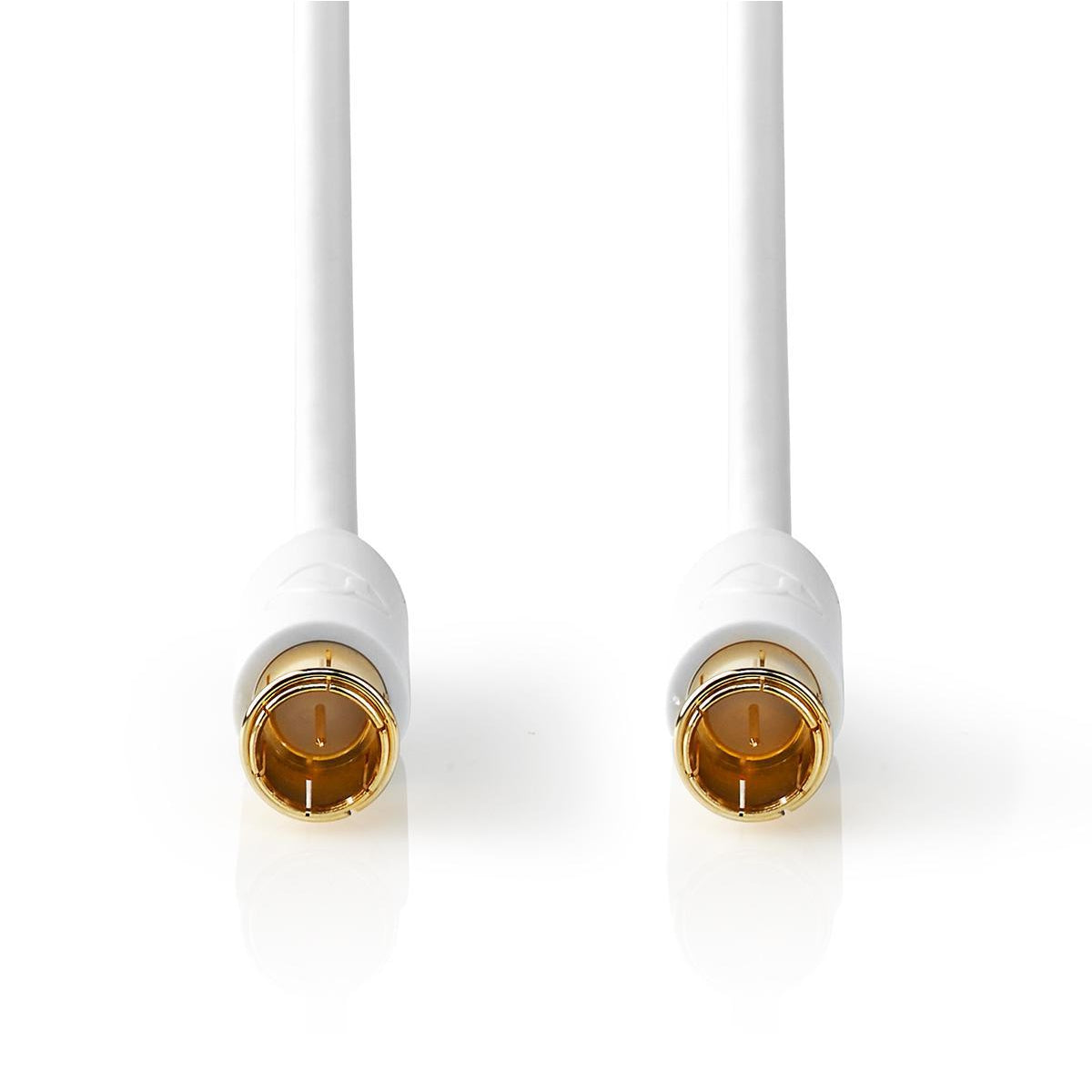 F Quick - F Quick Cables | F Male Quick | F Male Quick | Gold Plated | 75 Ohm | Double Shielded | 10.0 m | Round | PVC | White | Cardboard box with window
