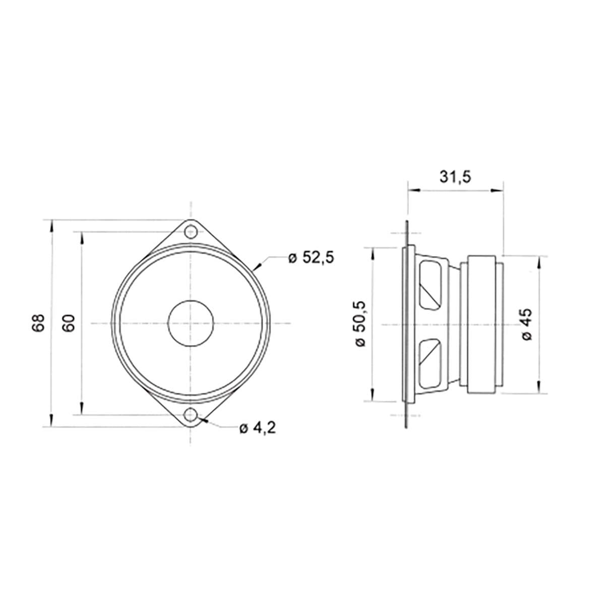 FRS 5 - 8 Ohm - 5 cm (2") full range speaker
