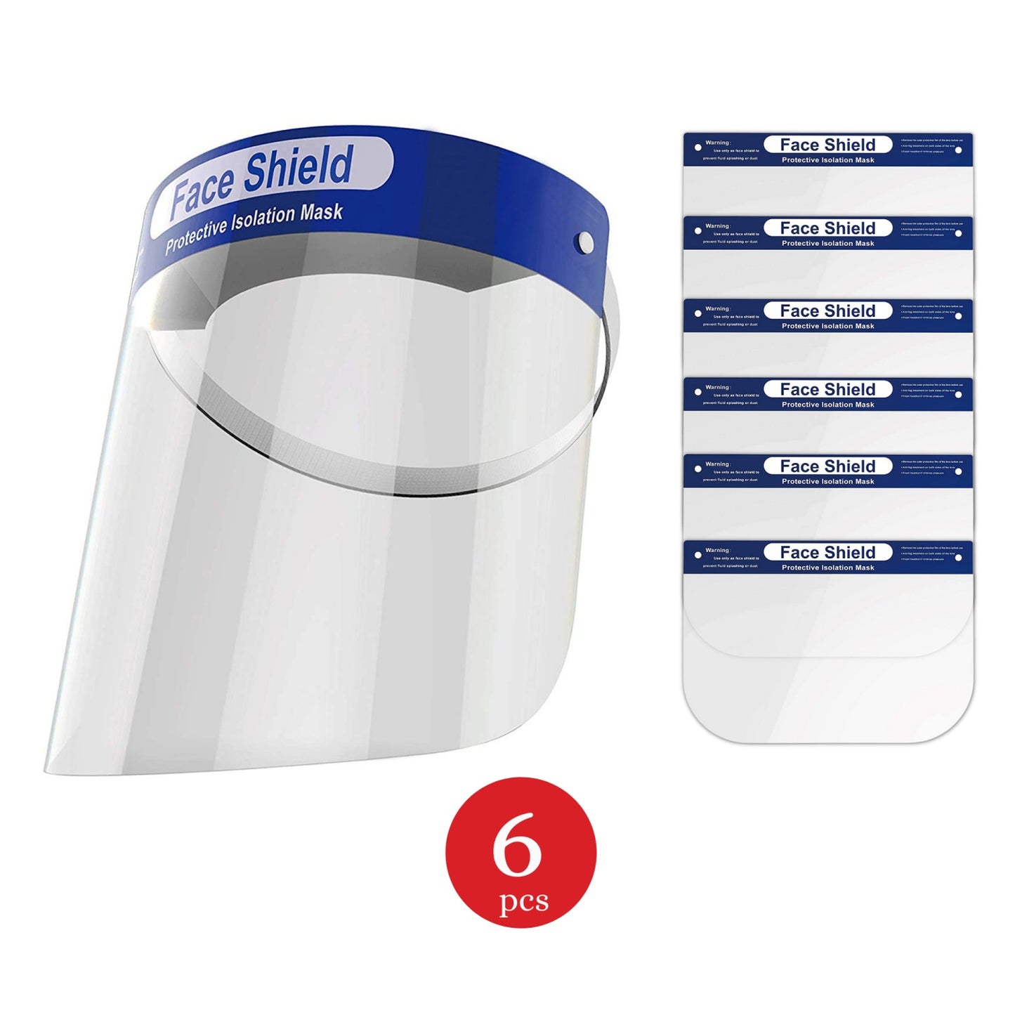 Face Shield Set of 6 Protective Face Shield
