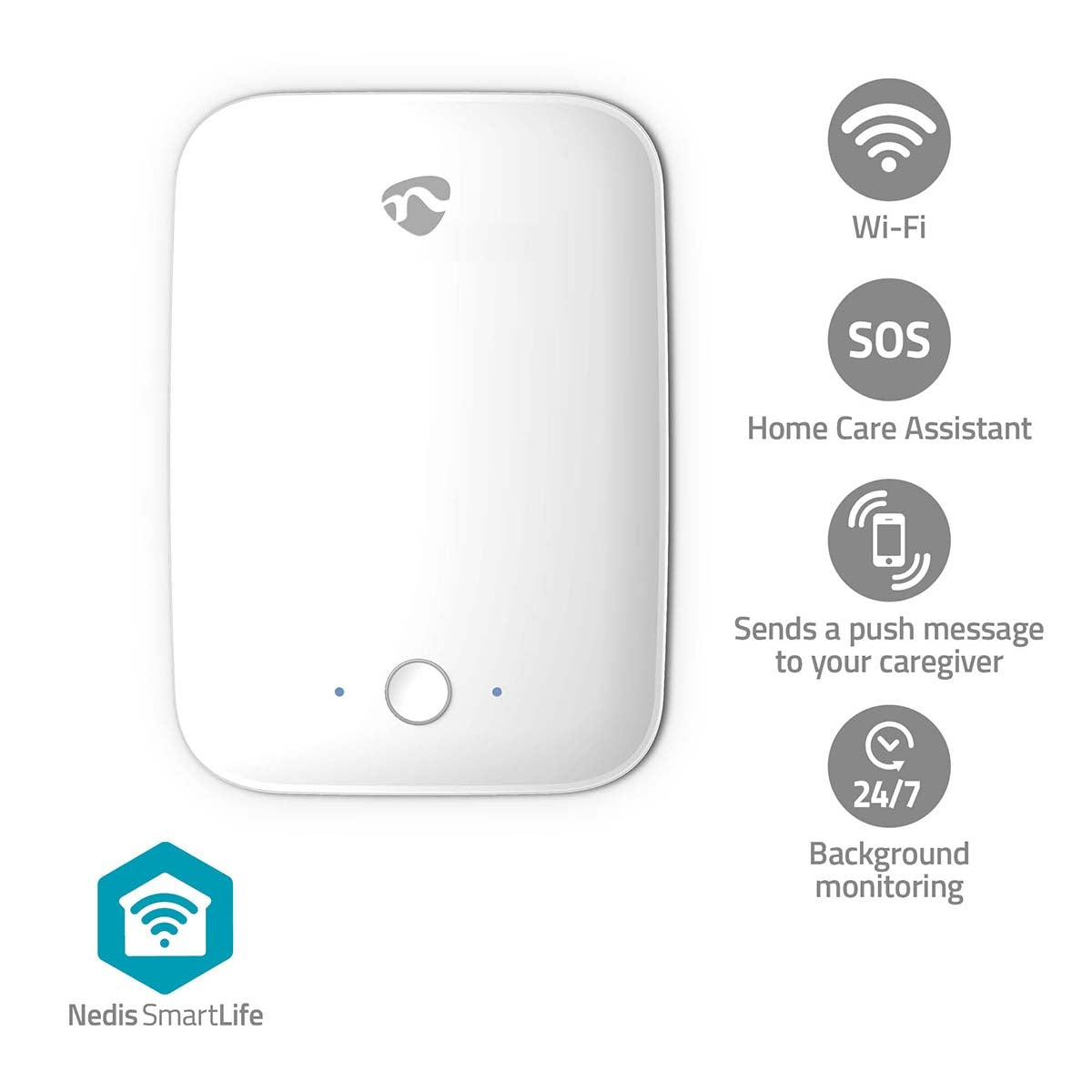 Fall Detector | Wi-Fi | Detection range: 7 m | Effective field of view (horizontal): ±45° | Effective field of view (vertical): ±45° | IP54 | White