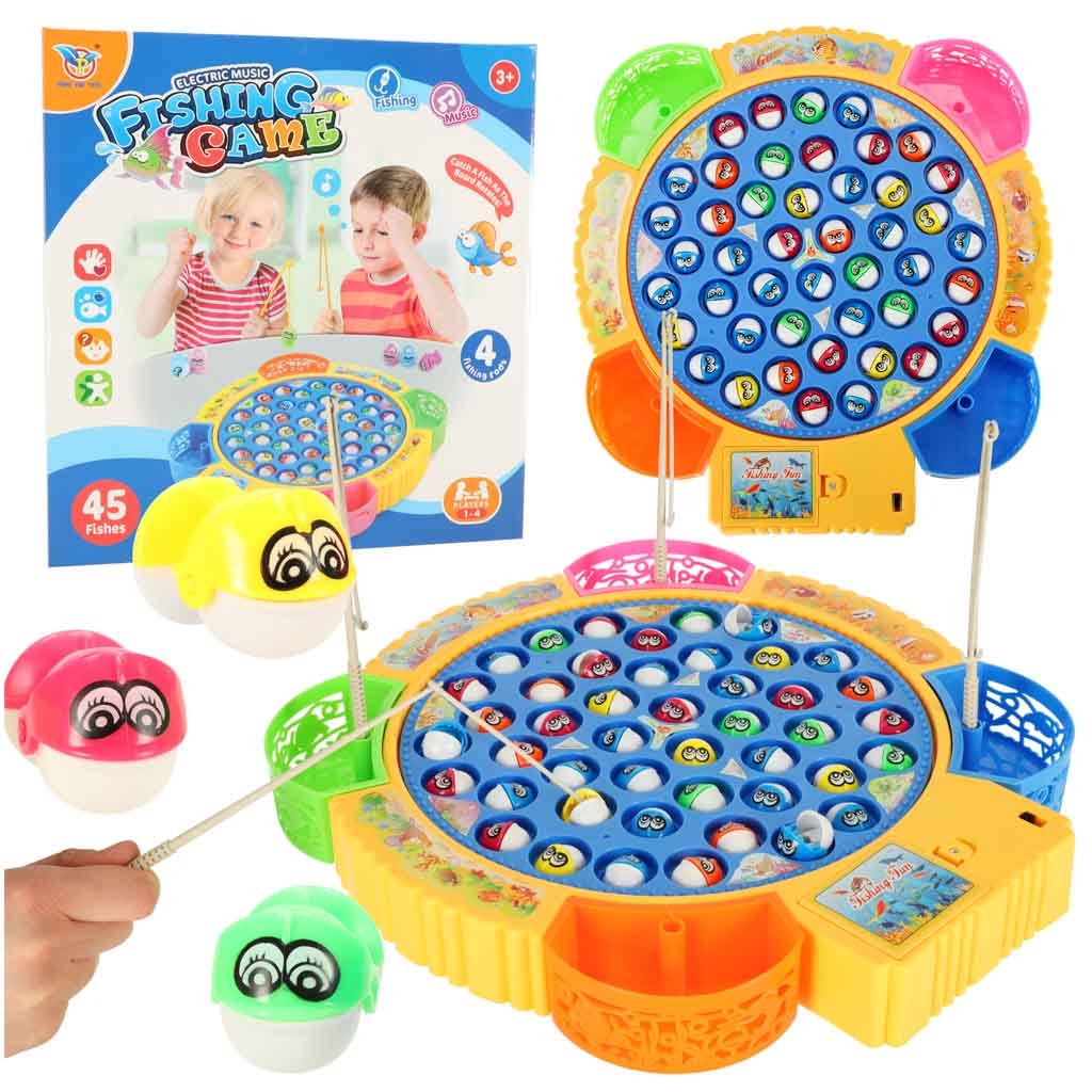 Family game fishing 45 fish + 4 fishing rods