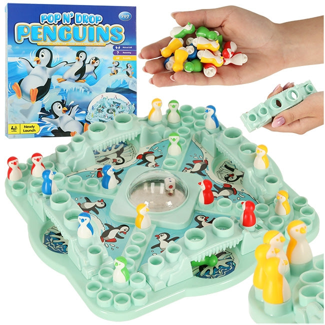 Family game penguin race ice chinoiserie
