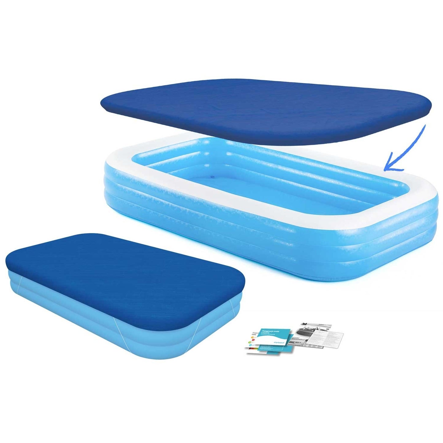Family inflatable pool 305 x 183 x 56 cm 2in1 Bestway 54009