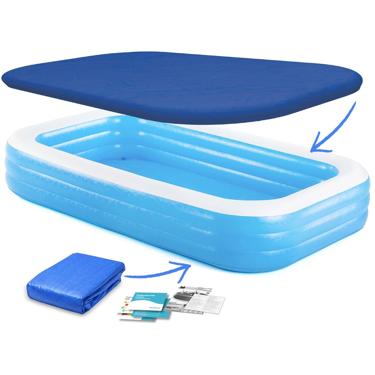 Family inflatable pool 305 x 183 x 56 cm 3in1 Bestway 54009
