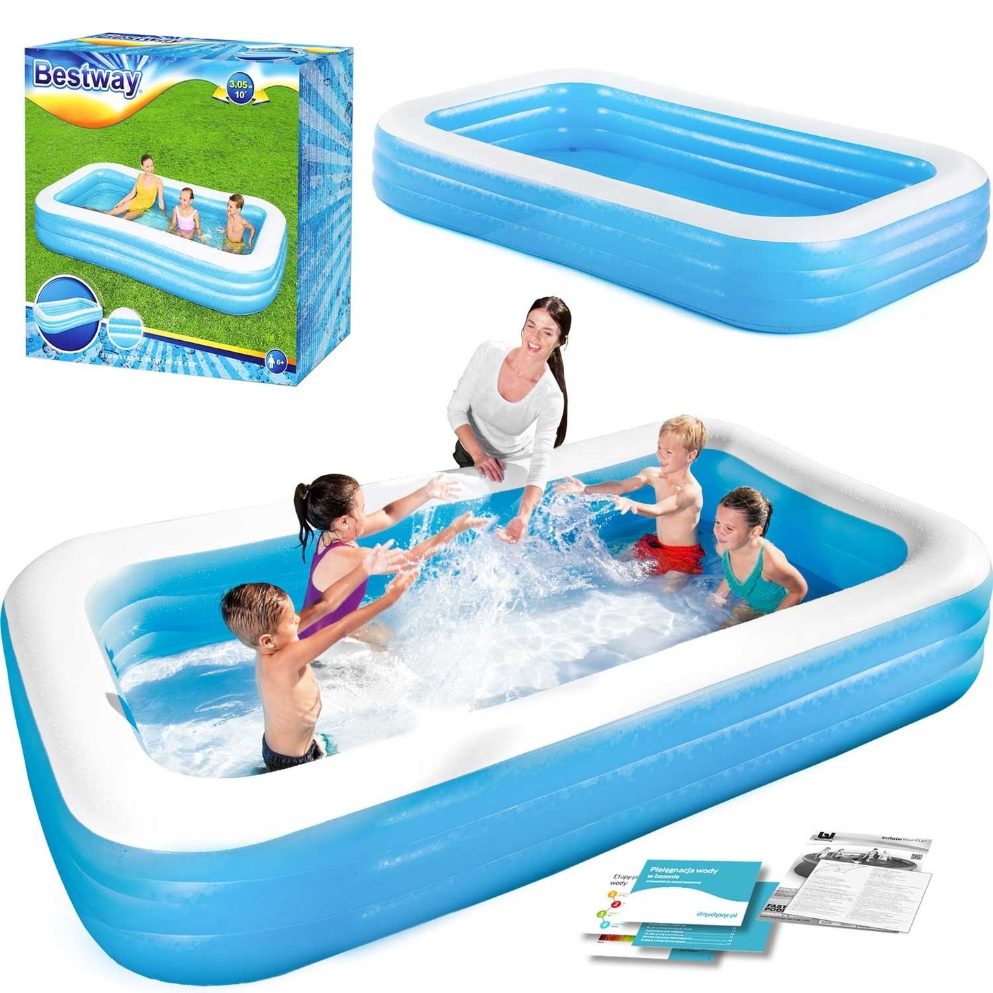 Family inflatable pool 305x183x56cm Bestway 54009