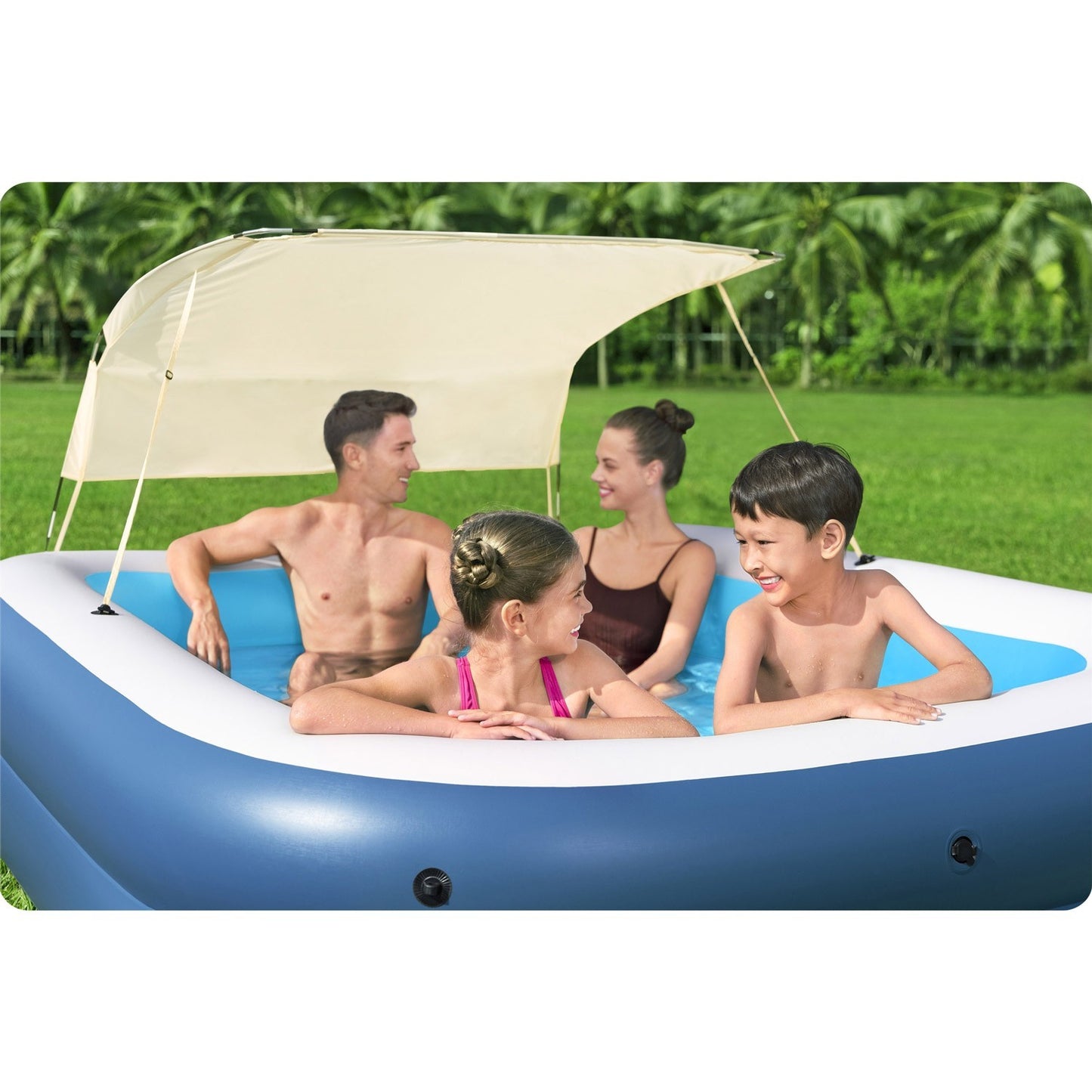 Family inflatable pool with roof 254 x 174 x 140 cm Bestway 54449