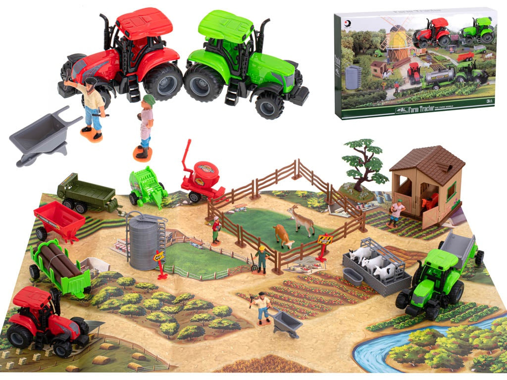 Farmhouse with animals and machinery 49pc.
