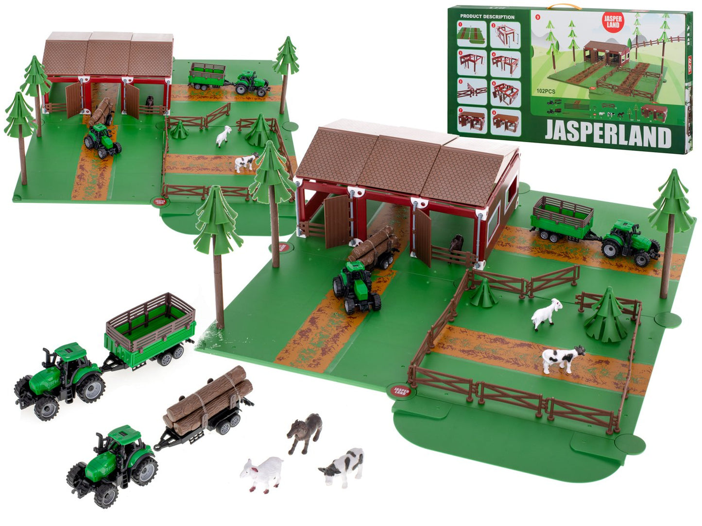 Farm play pen animals tractor JASPERLAND
