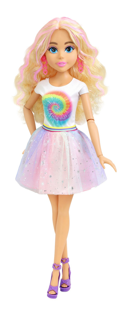 Fashion Doll 70cm with Glitter Skirt and Earrings