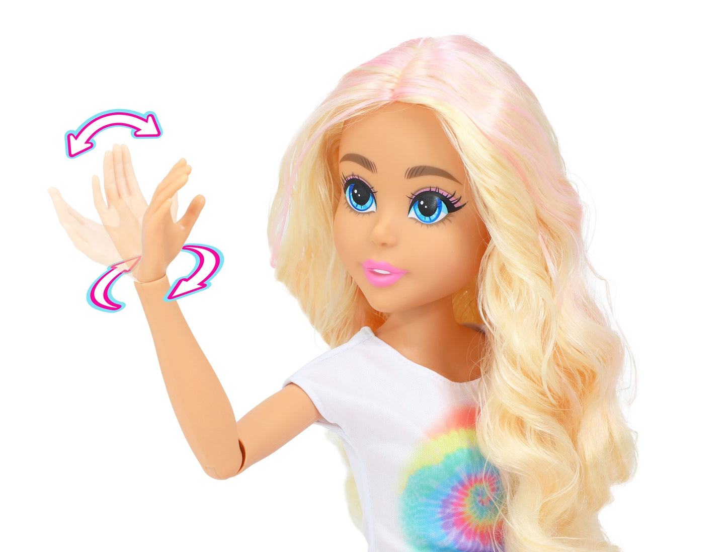 Fashion Doll 70cm with Glitter Skirt and Earrings