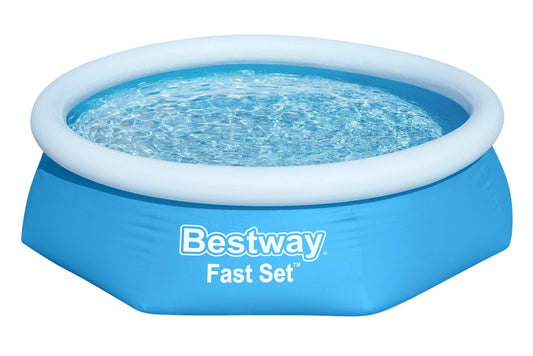 Fast Set Inflatable Pool with Pump, 2.44m x 61cm