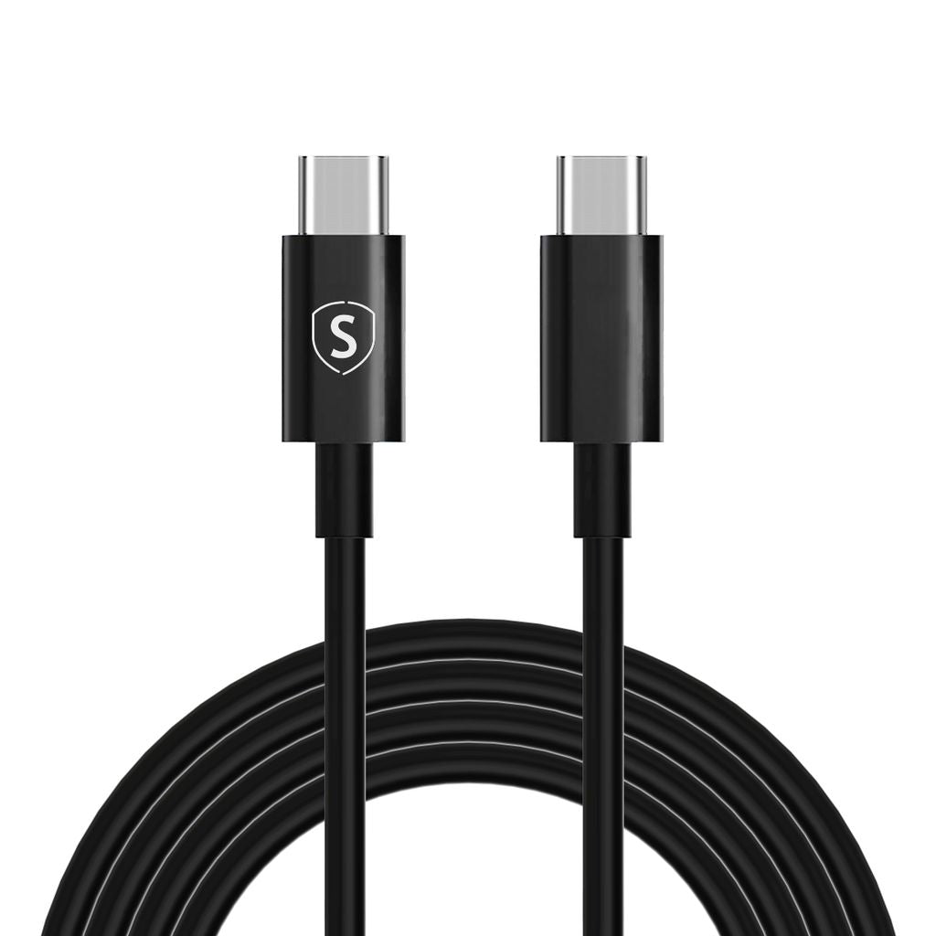 Fast charging cable USB-C to USB-C 60W, 3A, PD, 2m - Black
