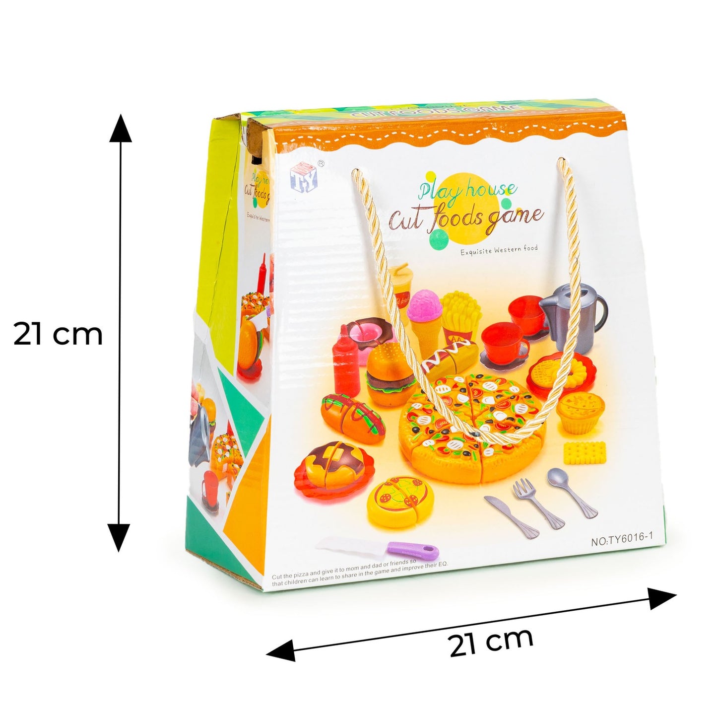 Fast food pizza french fries hotdog toy set for children with Velcro