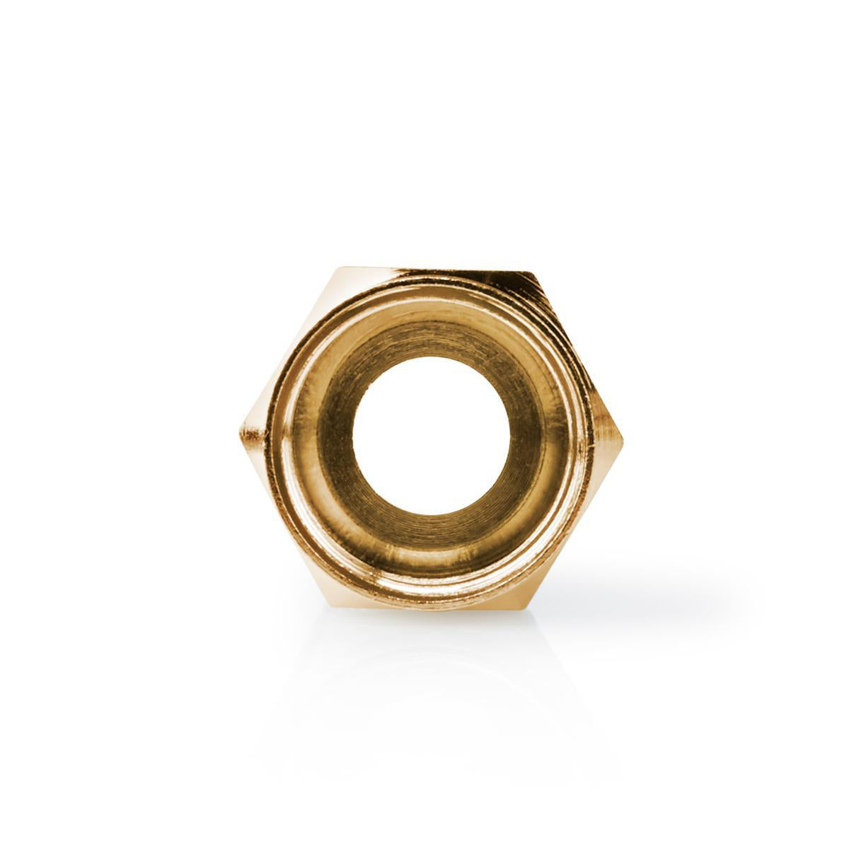 F connector | Straight | Male | Gold Plated | 75 Ohm | Twist-On | Cable input diameter: 7 mm | Copper | Metal | 2 pcs. | Cardboard box with window