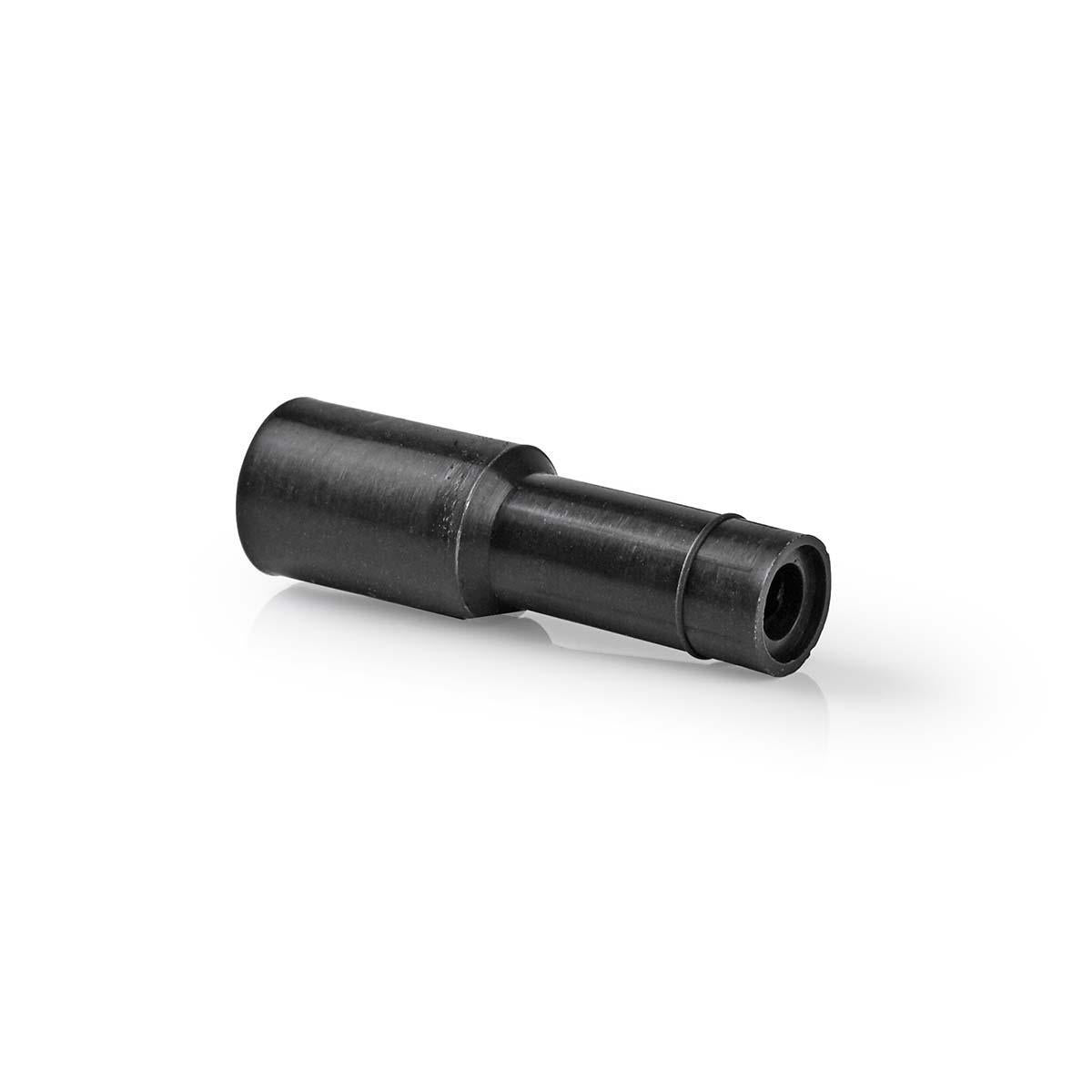F connector | Straight | Sexless | PVC | Black | 25 pcs. | Plastic bag
