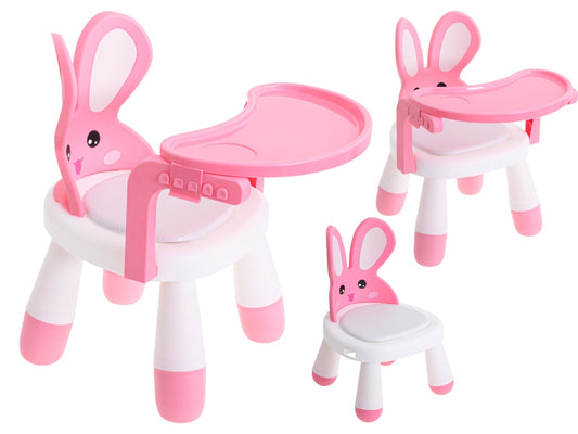 Feeding and play table chair pink