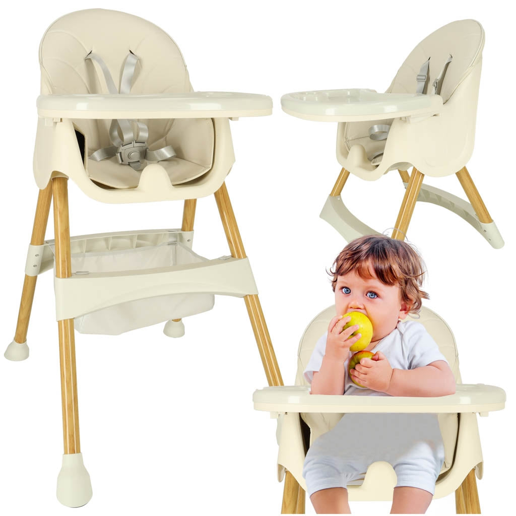 Feeding chair with tray container grey
