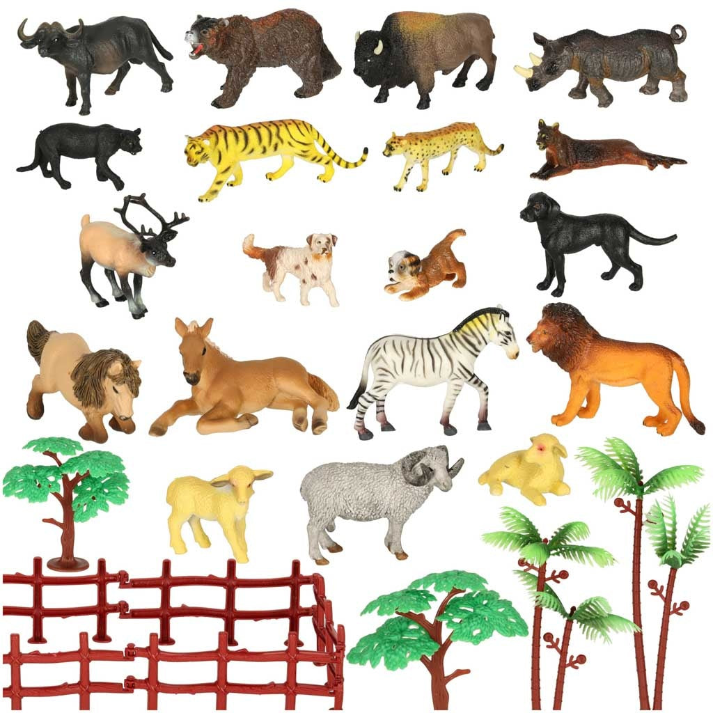 Figures zoo animals set of 31 el.