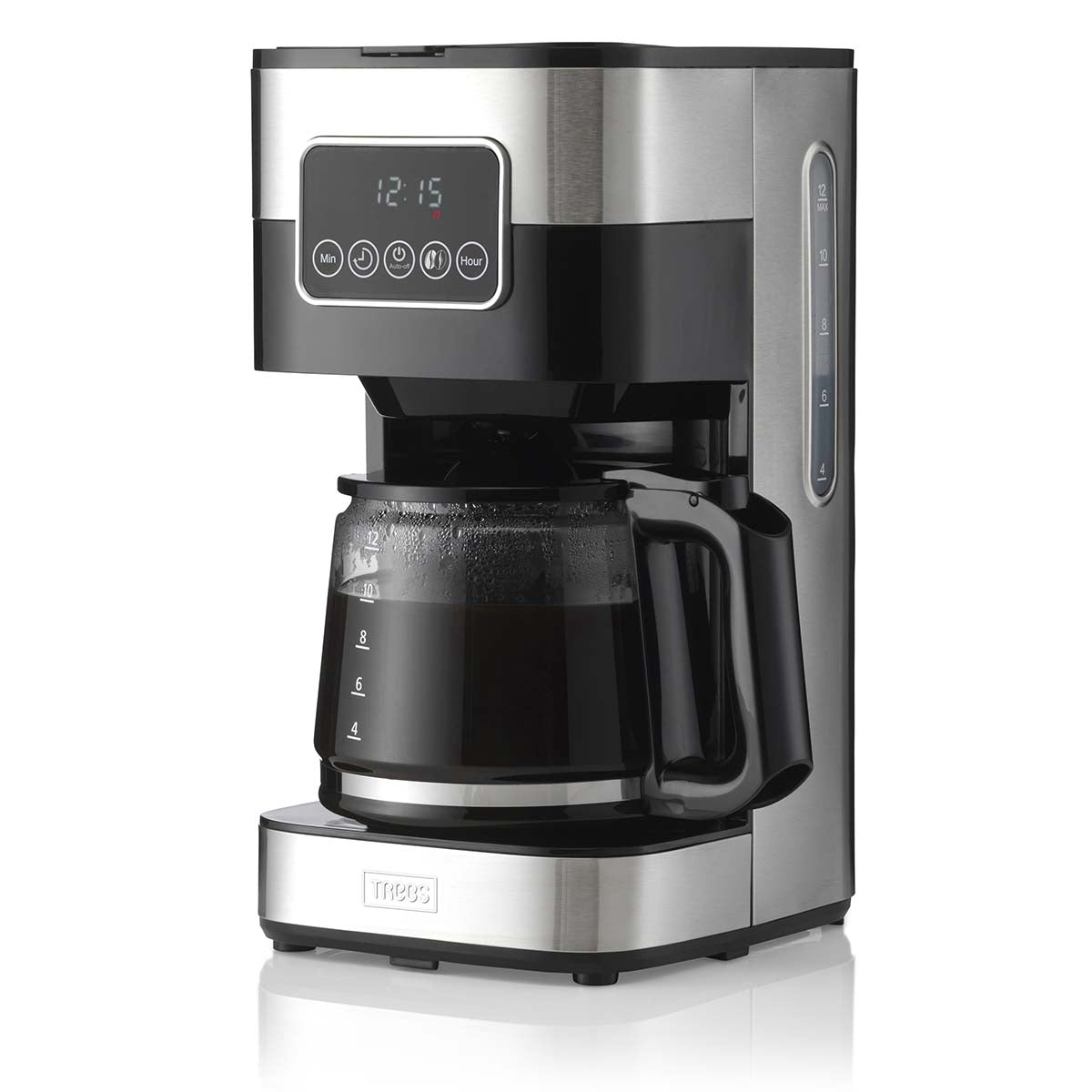 Filter Coffee Maker, 1.5L Stainless Steel, Drip Stop