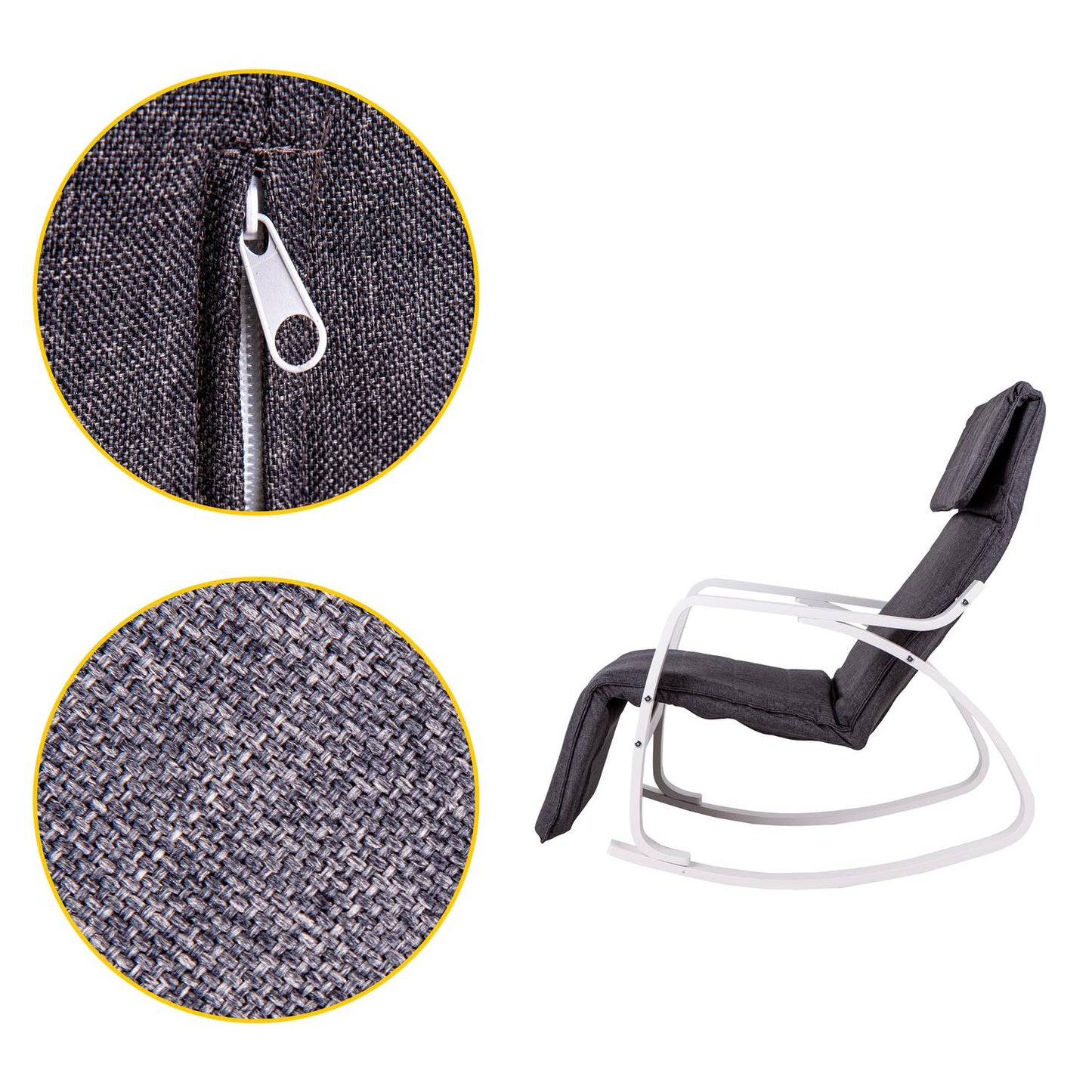 Finnish rocking armchair with a footrest