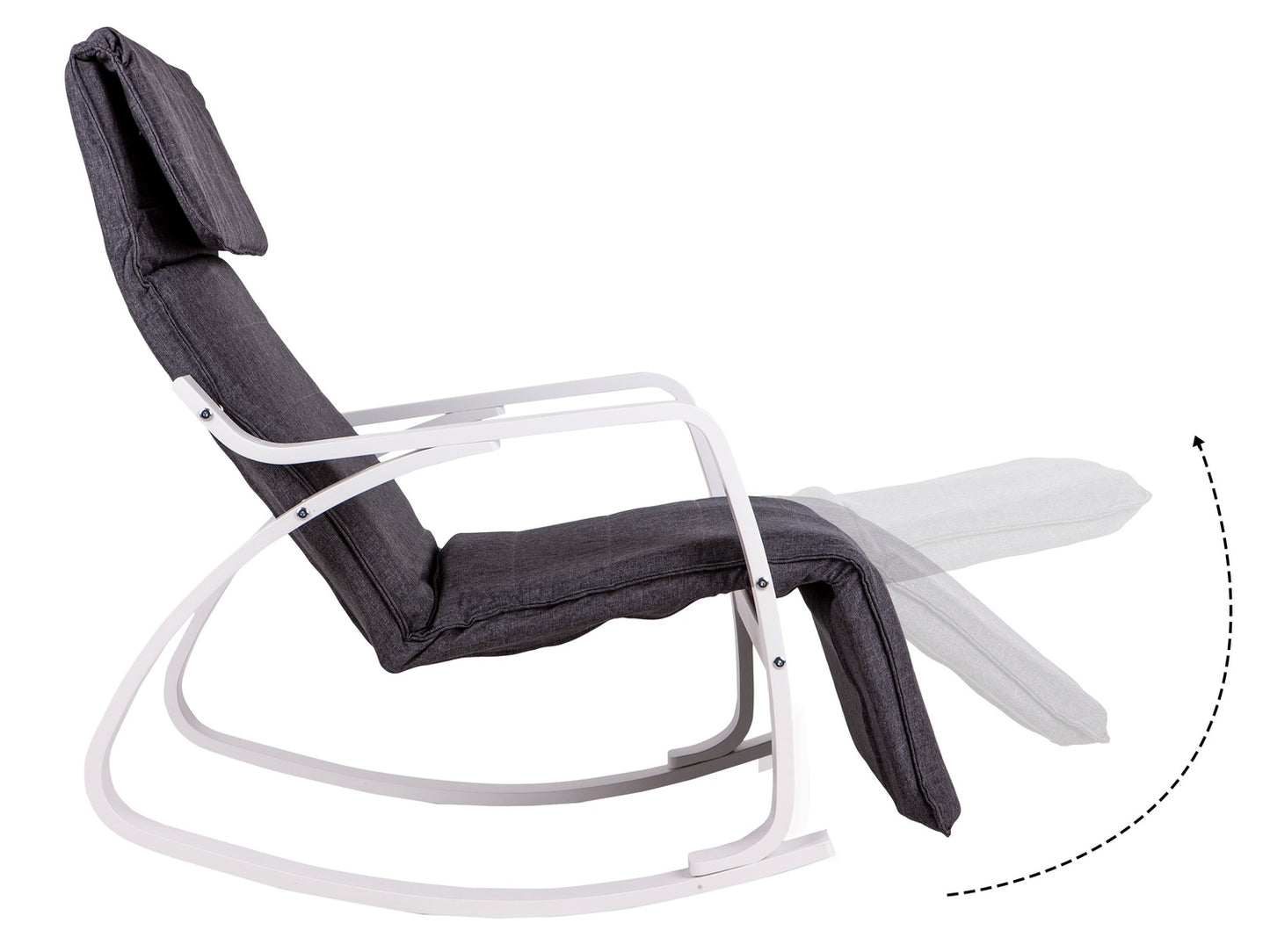 Finnish rocking armchair with a footrest