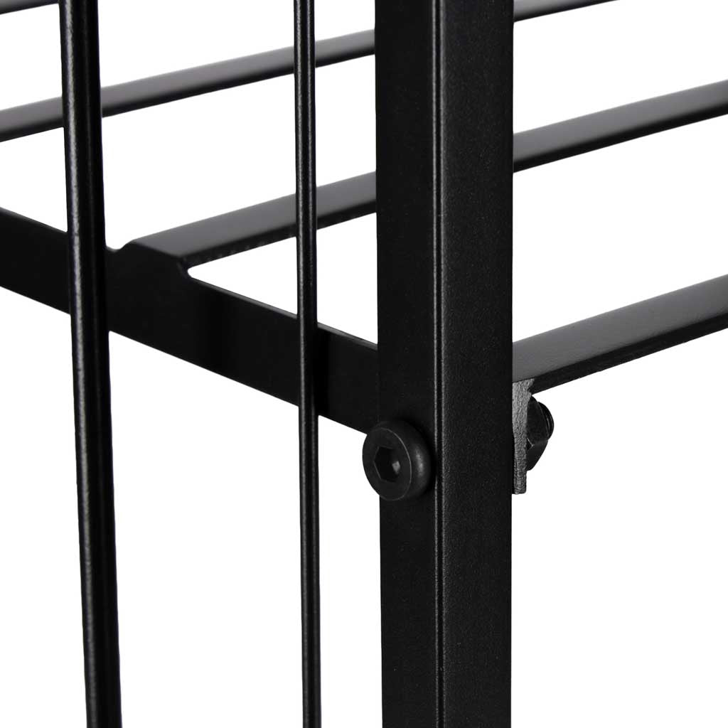 Fireplace Log Rack With Tools, Metal, 2 Shelves