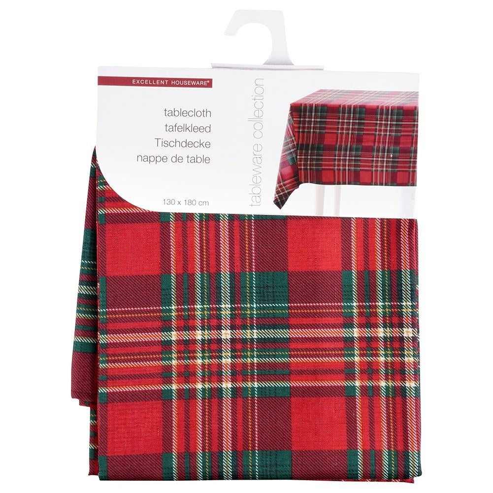 Fireproof blanket with red and green checkered pattern 130x180 cm