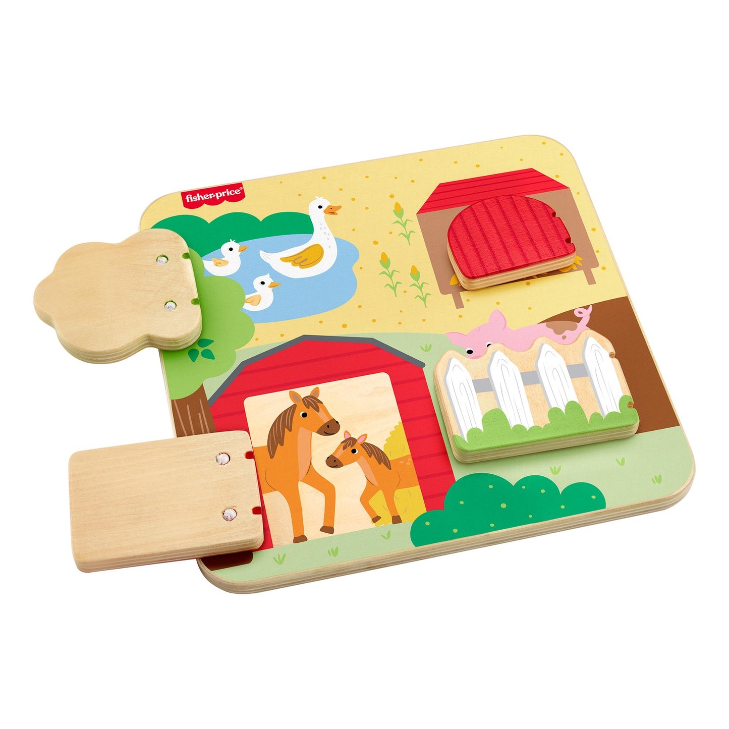 Fisher-Price Wood Farm Animals Board