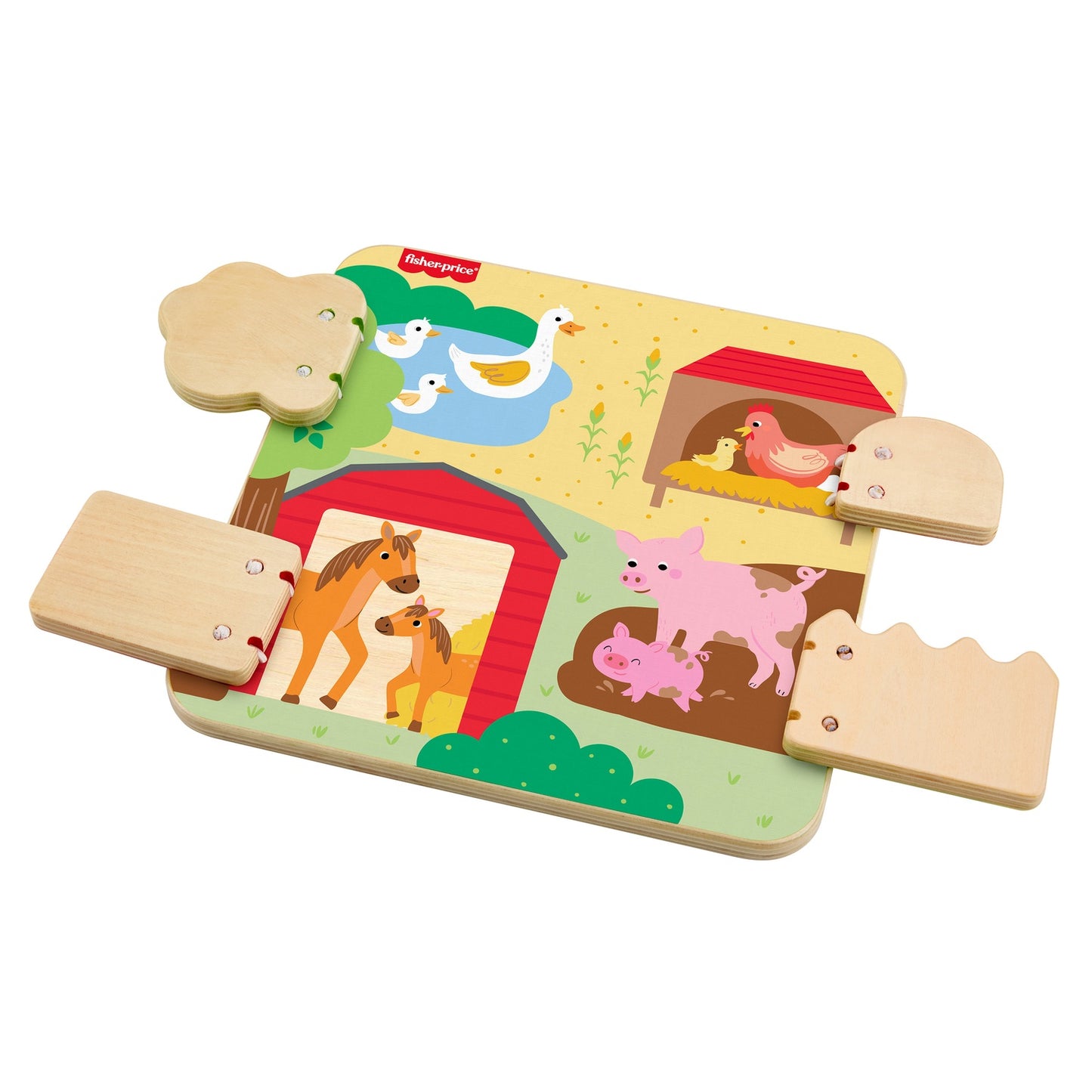 Fisher-Price Wood Farm Animals Board