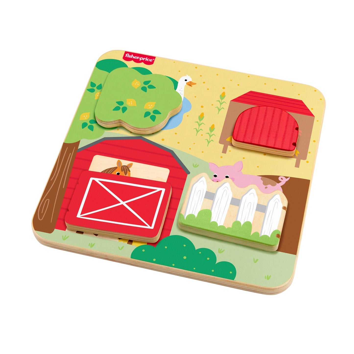 Fisher-Price Wood Farm Animals Board