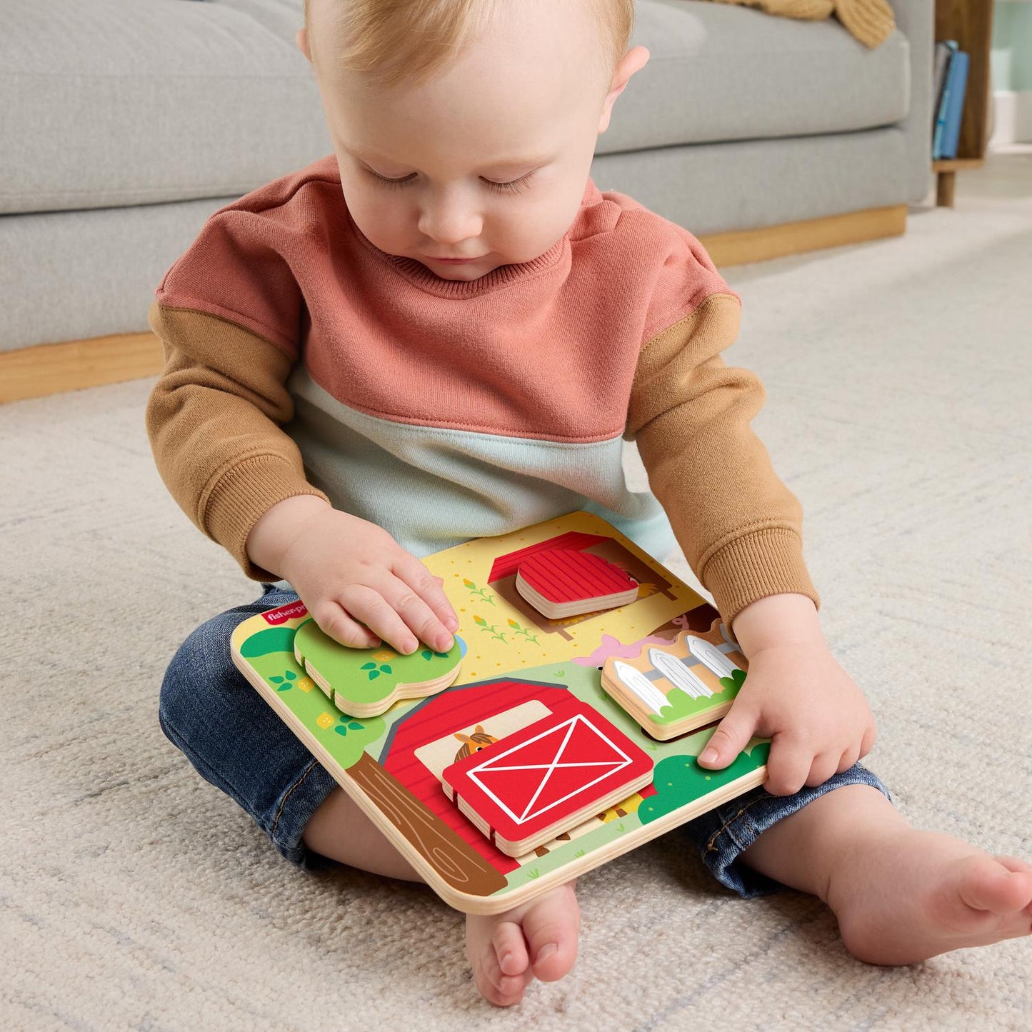 Fisher-Price Wood Farm Animals Board