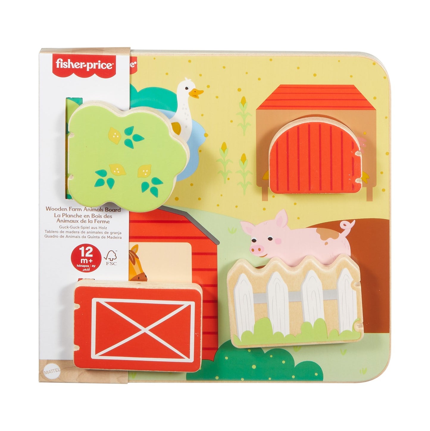 Fisher-Price Wood Farm Animals Board