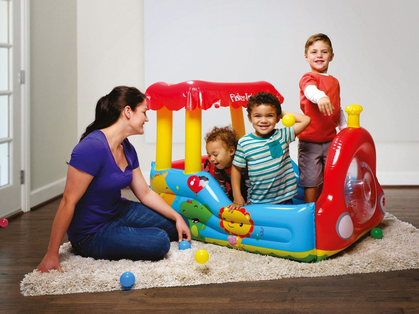 Fisher Price children's inflatable train 132 x 94 x 89 cm Bestway 93503