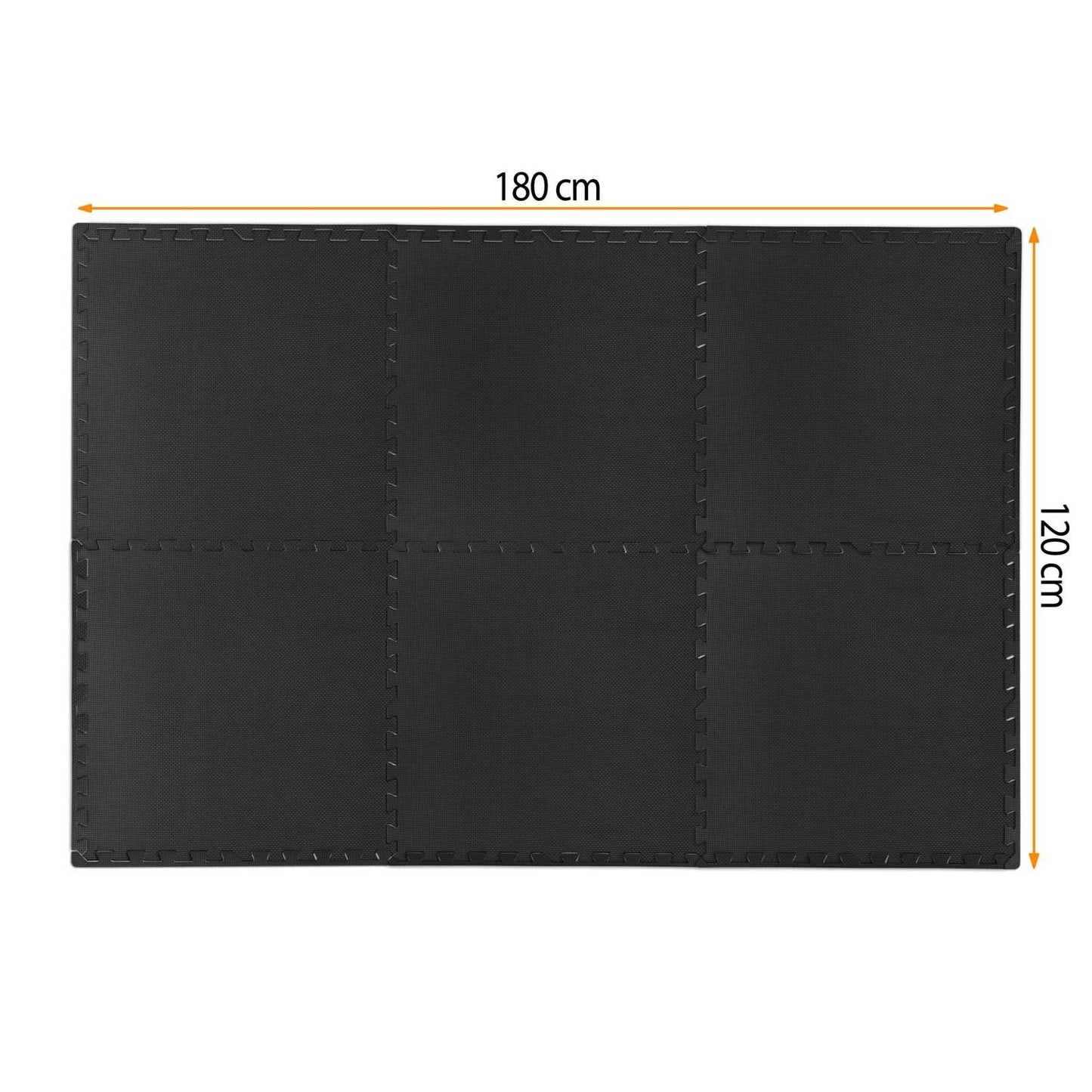 Fitness Puzzle Mat 180x120 cm EVA Foam, Non-Slip, BPA-Free