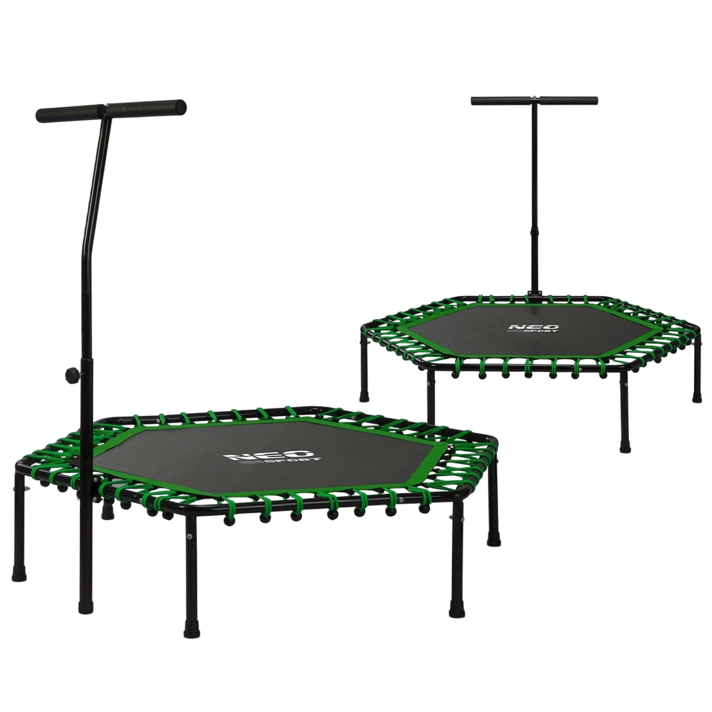 Fitness Trampoline with Handle 127 cm Neo-Sport - Hexagonal Green
