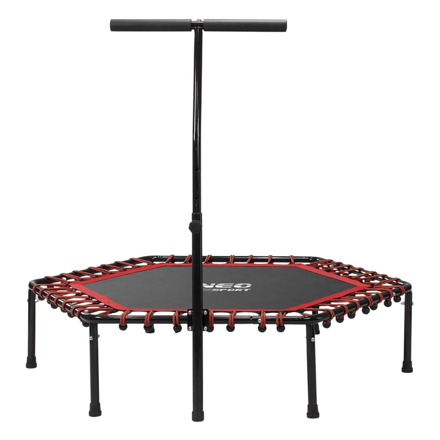 Fitness trampoline with handle 127 cm Neo-Sport - hexagonal red