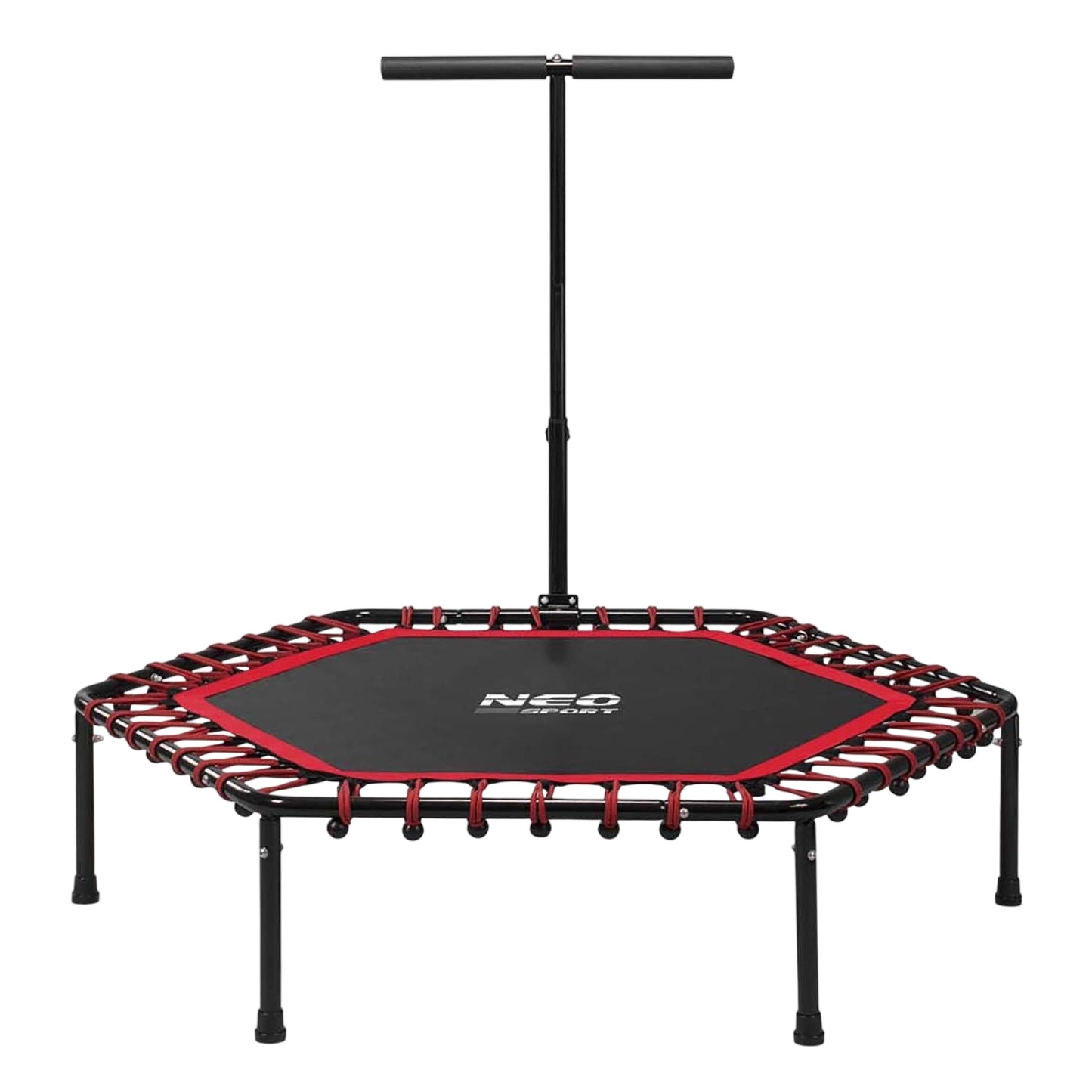 Fitness trampoline with handle 127 cm Neo-Sport - hexagonal red