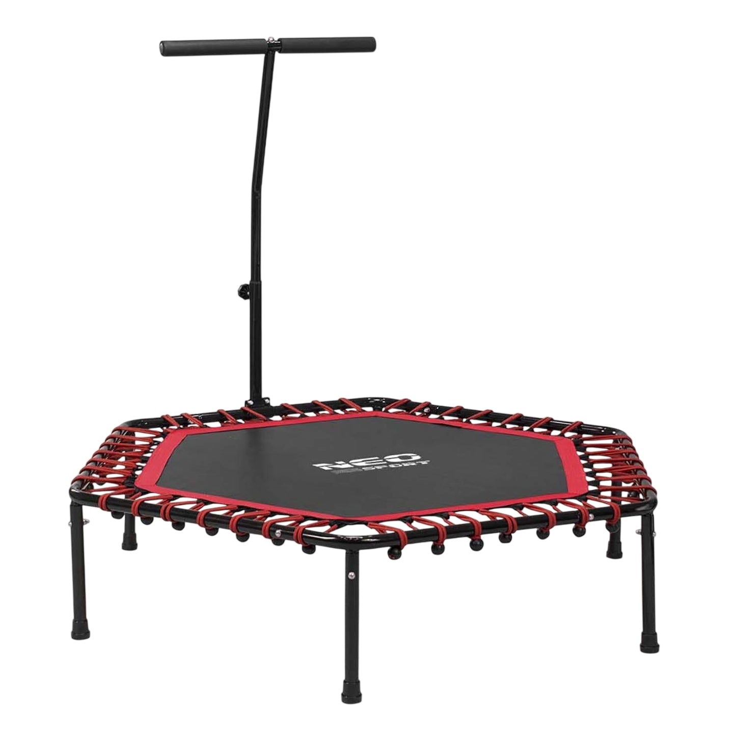 Fitness trampoline with handle 127 cm Neo-Sport - hexagonal red
