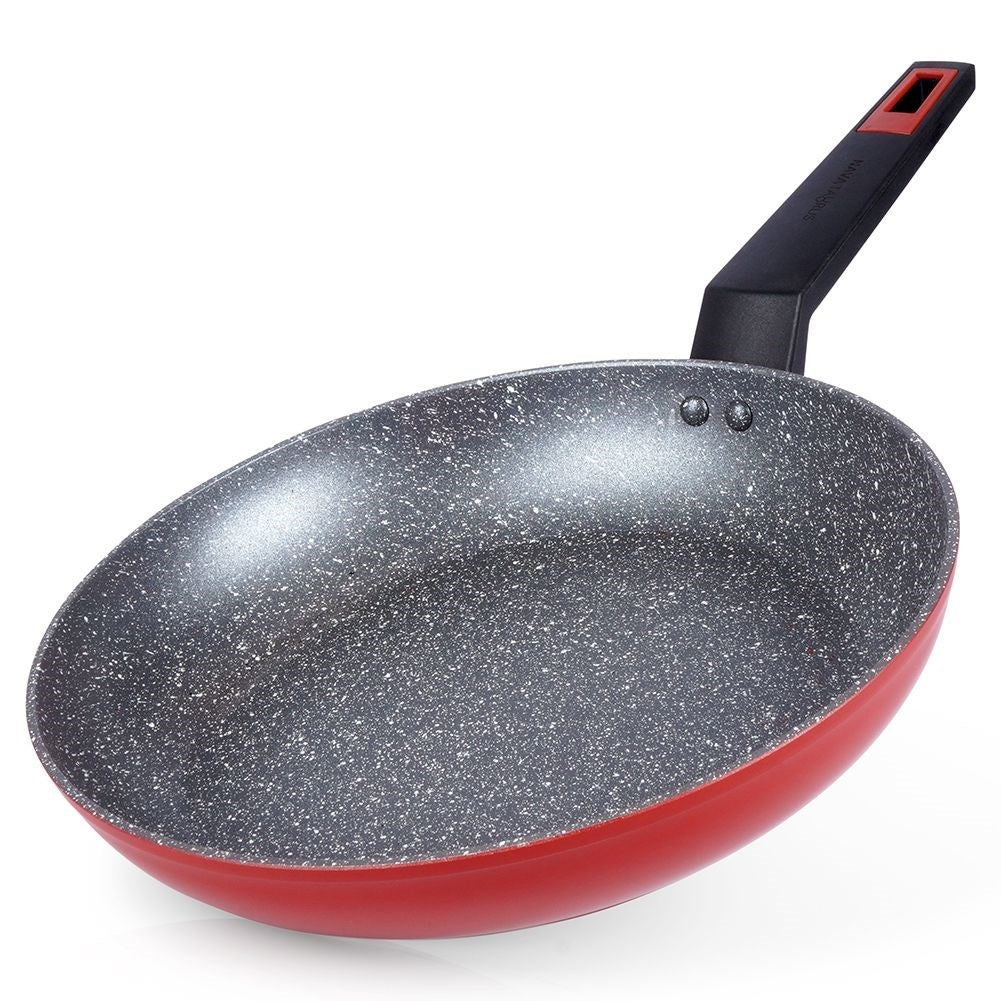 Five-layer frying pan with non-stick granite coating