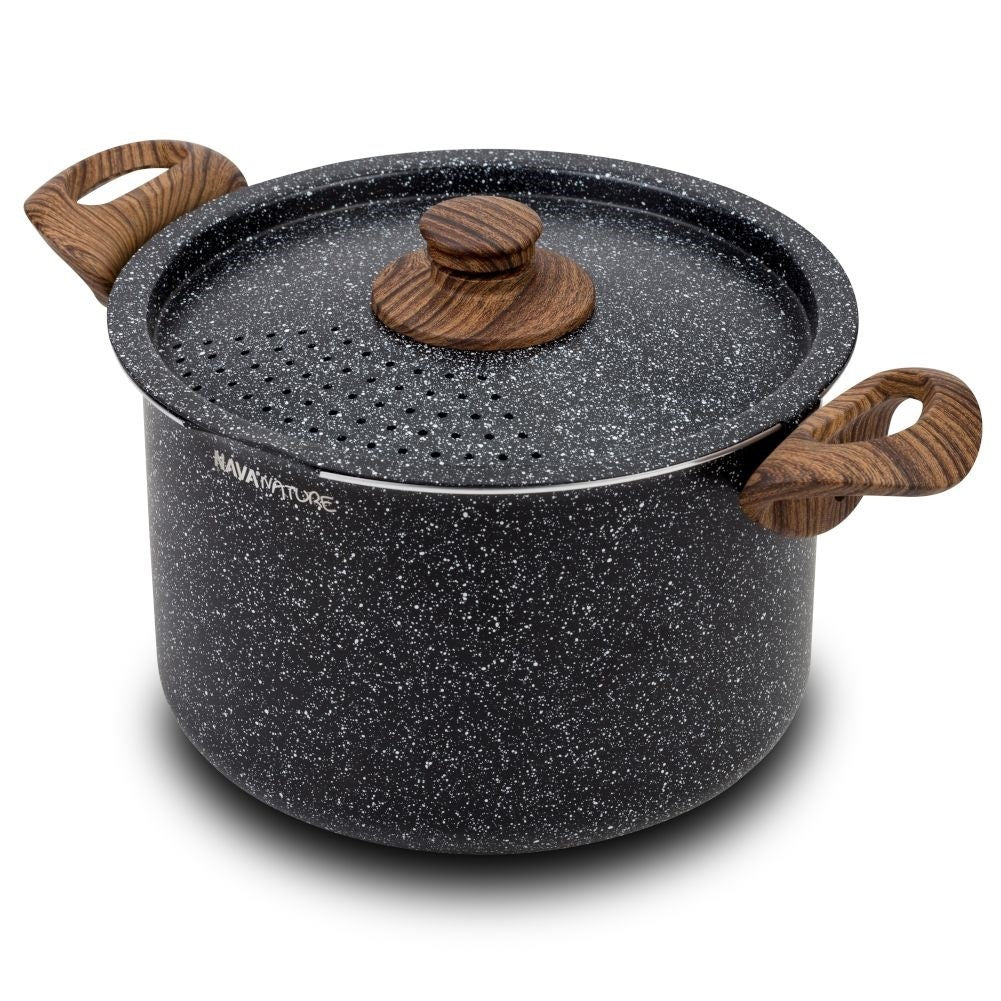 Five-layer non-stick pot for all stoves, dishwasher safe