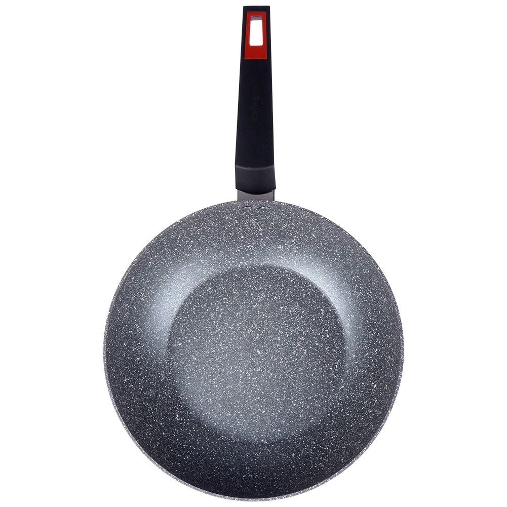 Five-layer wok with non-stick granite coating