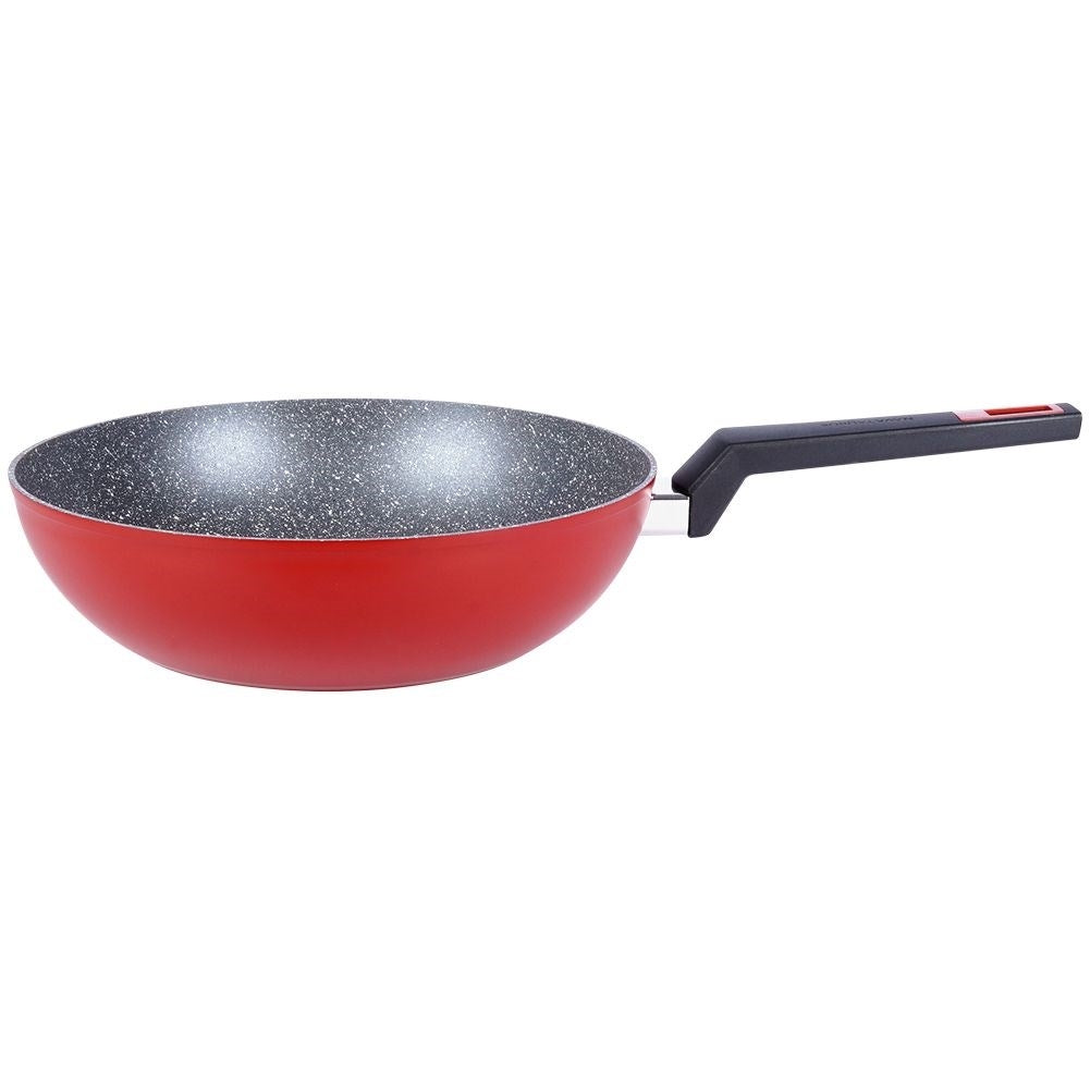 Five-layer wok with non-stick granite coating