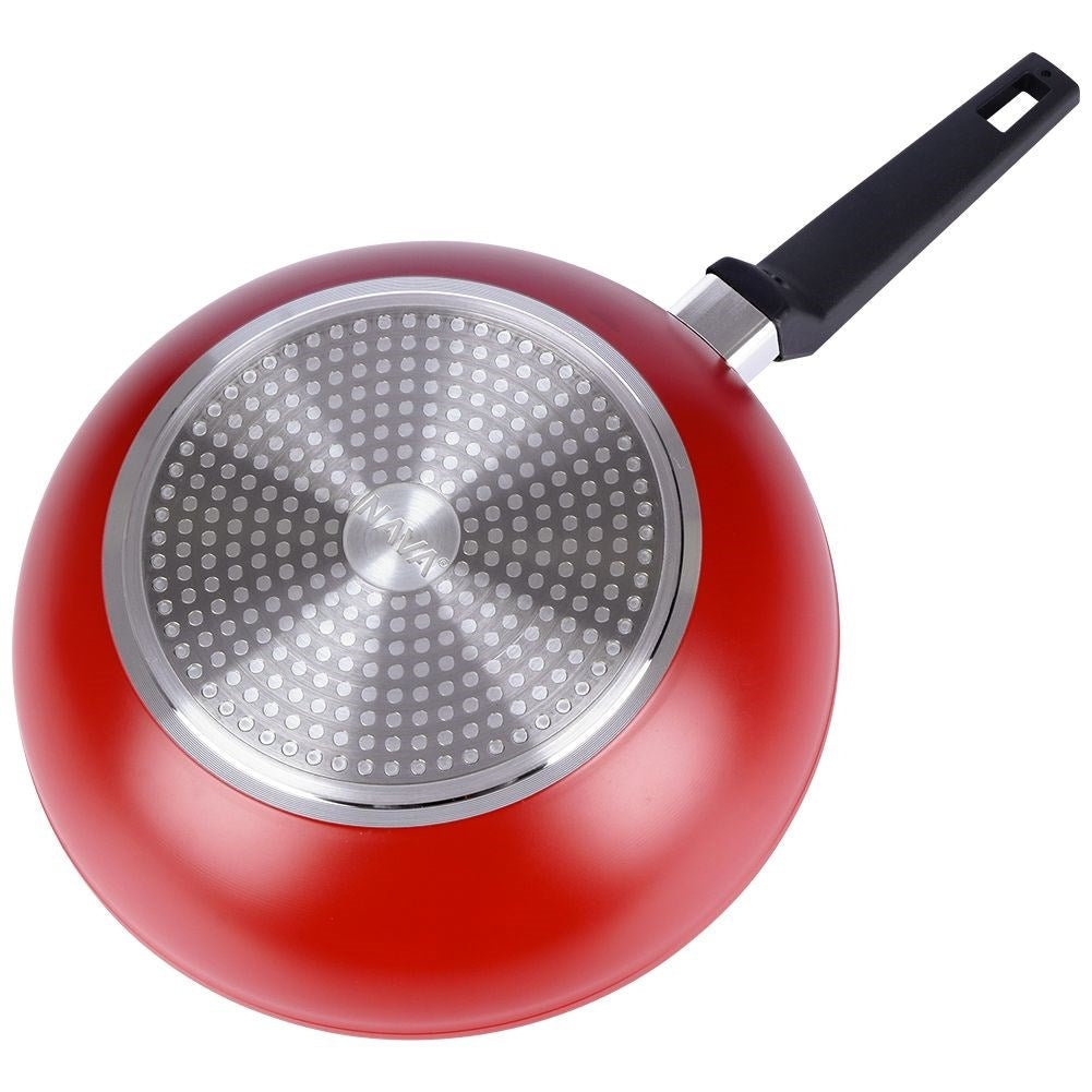 Five-layer wok with non-stick granite coating
