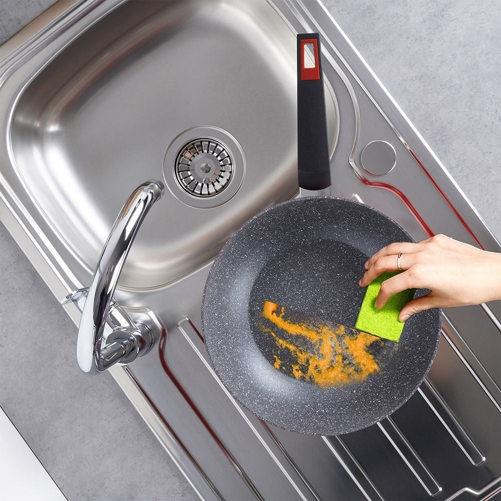 Five-layer wok with non-stick granite coating