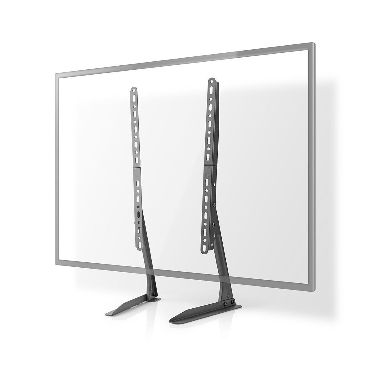 Fixed TV Stand | 13-70" | Maximum screen weight supported: 50kg | Adjustable preset heights | Steel | Black