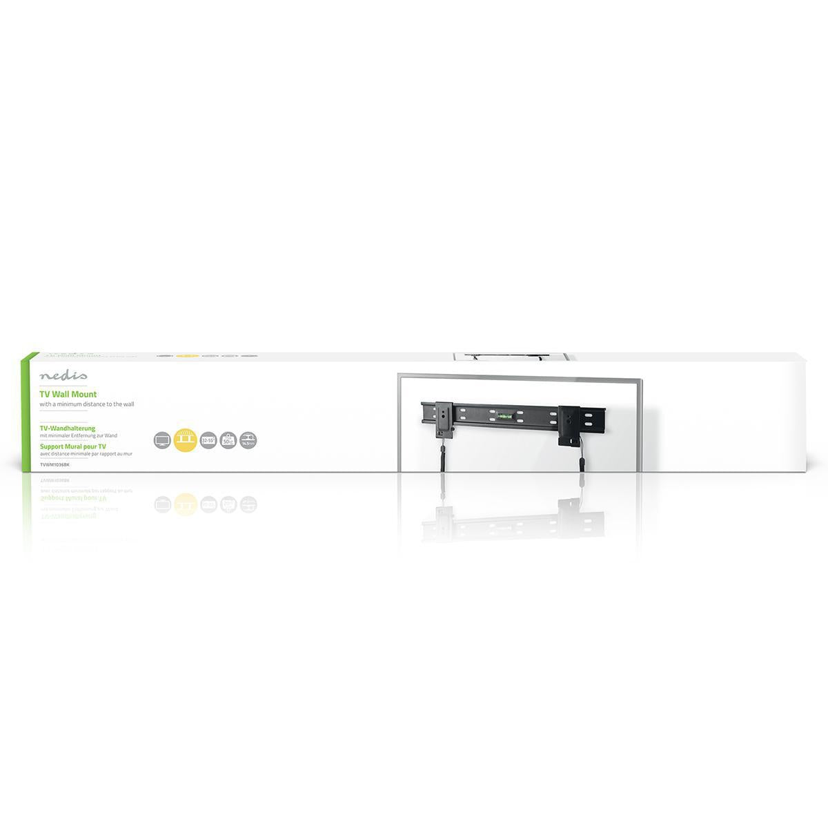 Fixed TV wall mount | 32-55 " | Maximum screen weight supported: 50 kg | Minimum wall distance: 14.5 mm | Steel | Black