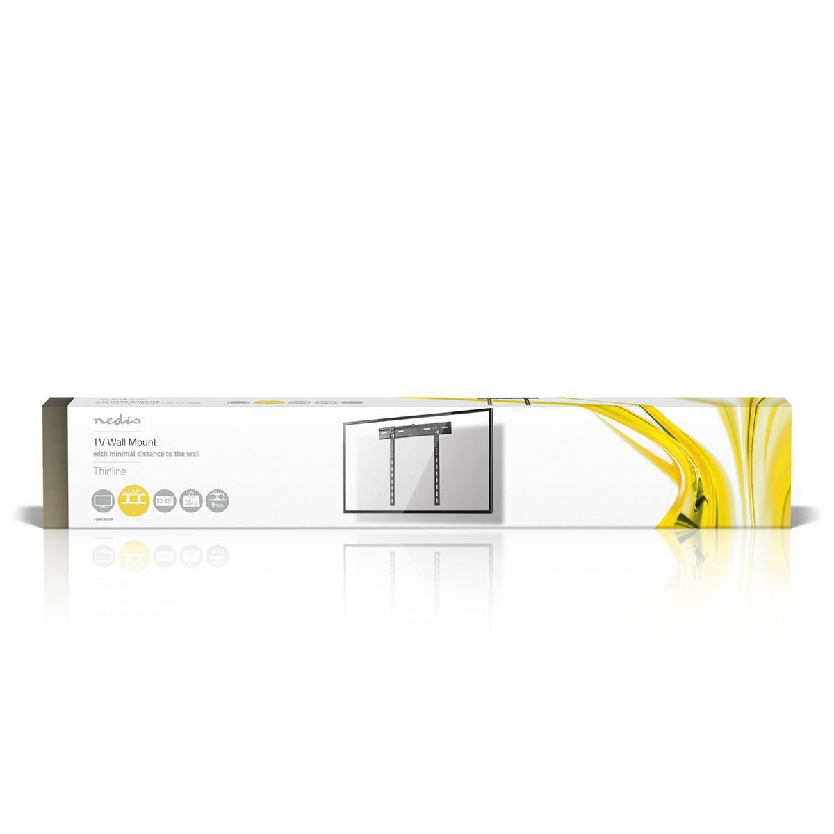 Fixed TV wall mount | 32-55 " | Maximum screen weight supported: 55 kg | Minimum wall distance: 9 mm | Steel | Black